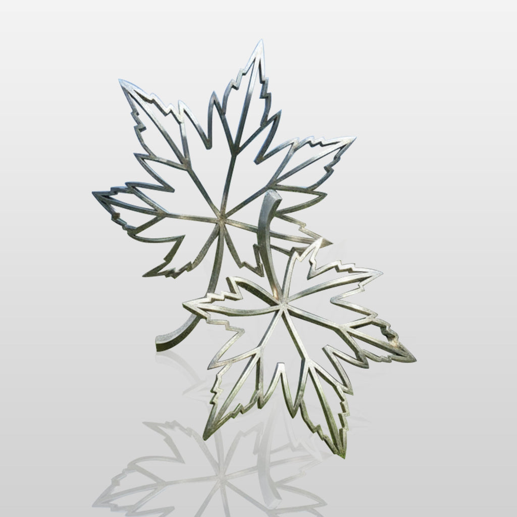 PREMIER Modern Maple Leaf Sculpture in Stainless Steel for Outdoor Garden and Park Decor PSSS-225