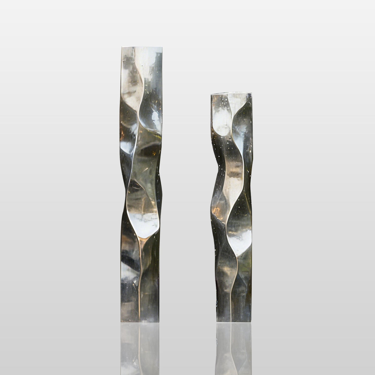 PREMIER Polished Wavy Water Fountain Stainless Steel Sculpture PSSS-220