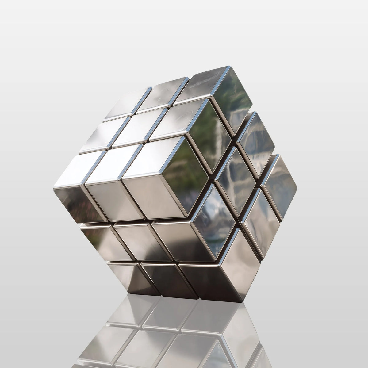 PREMIER Rubik's Cube Sculpture in Stainless Steel for Plaza or Hotel Decor PSSS-215