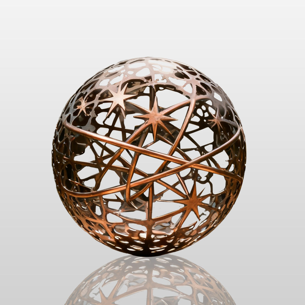 PREMIER Starry Openwork Bronze Sphere Sculpture for Outdoor Estate Decor PSB-150