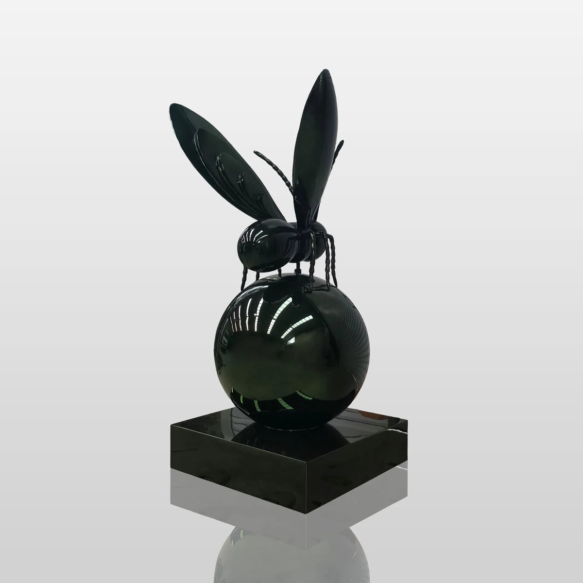 PREMIER Polished Stainless Steel Insect Sculpture 34.7"W x 67.9"H x 32.8"D PSIS-005