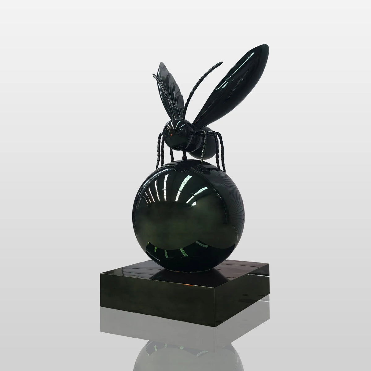 PREMIER Polished Stainless Steel Insect Sculpture 34.7"W x 67.9"H x 32.8"D PSIS-005