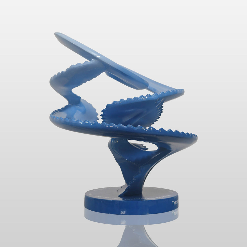 PREMIER Custom Blue Spiral Healing Text Sculpture 8.5"W x 10"H x 8"D PSIS-007