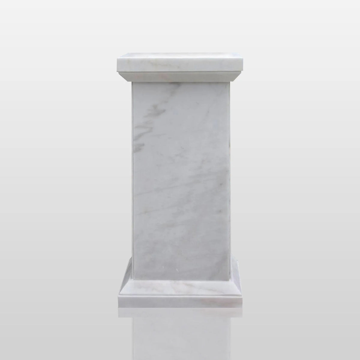 PREMIER White Marble Sculpture Base 23.2"W x 47.25''H x 20"D PSIS-008
