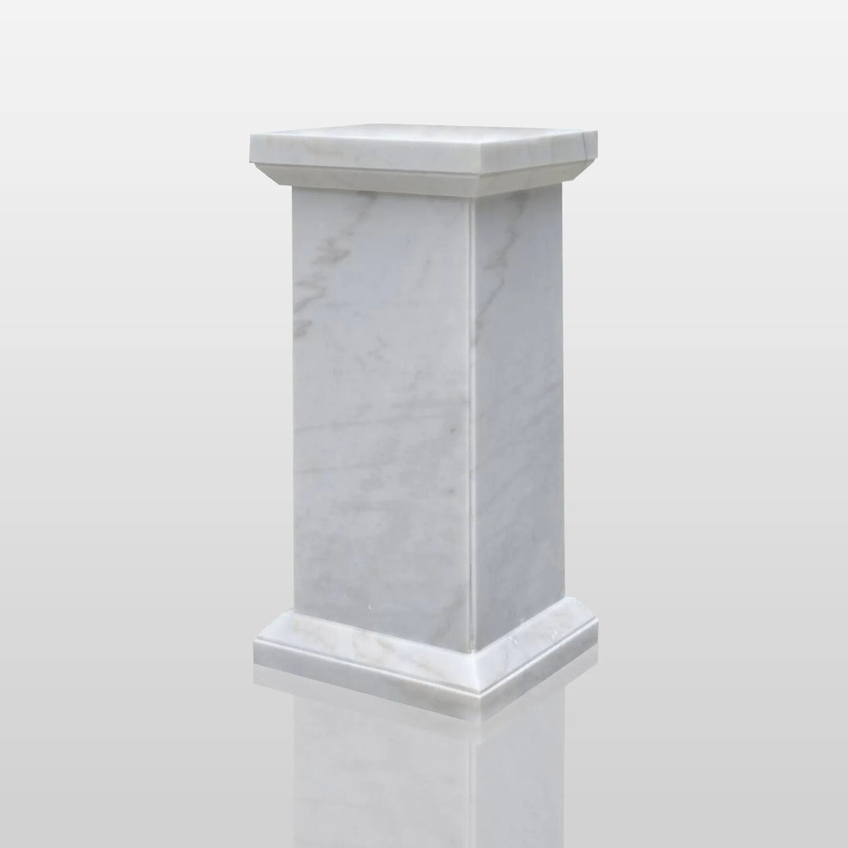 PREMIER White Marble Sculpture Base 23.2"W x 47.25''H x 20"D PSIS-008