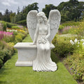 PREMIER Headstone Marble Angel Tombstone Statue for Cemetery PSM-025