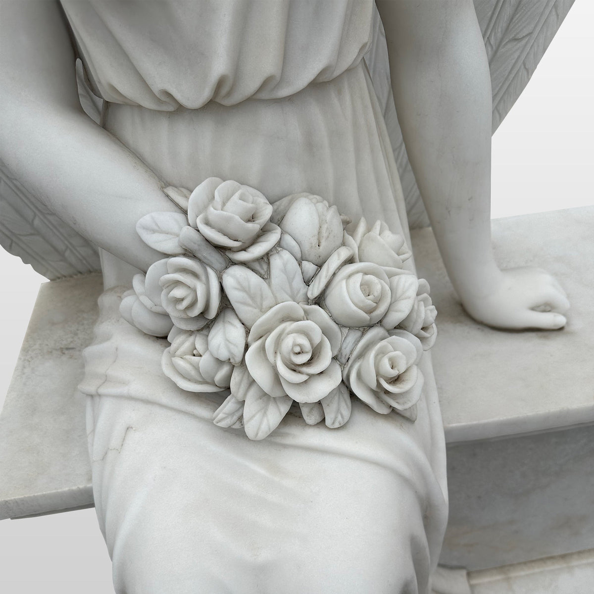 PREMIER Headstone Marble Angel Tombstone Statue for Cemetery PSM-025